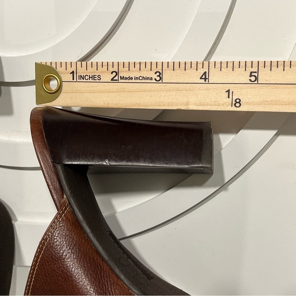 UNISA Brown Leather‎ Western STARLING High Heel MULES Womens 8.5 B Clogs Brazil - Picture 12 of 12